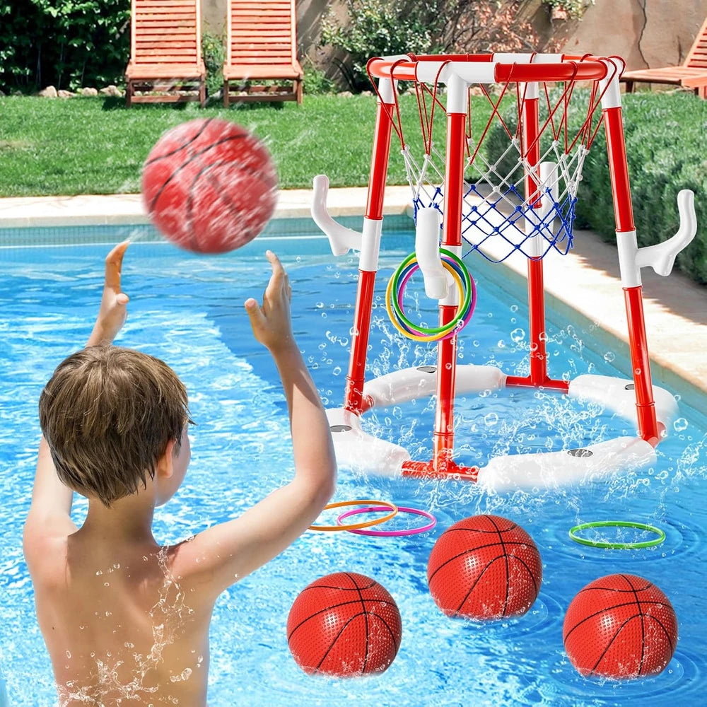 2-in-1 Pool Basketball Hoop