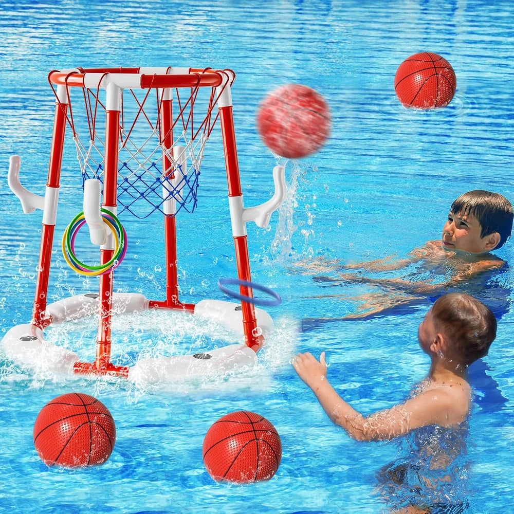 2-in-1 Pool Basketball Hoop