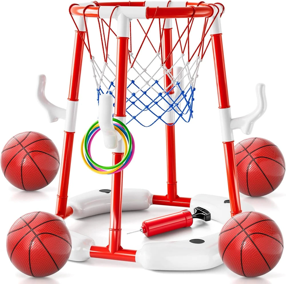 2-in-1 Pool Basketball Hoop
