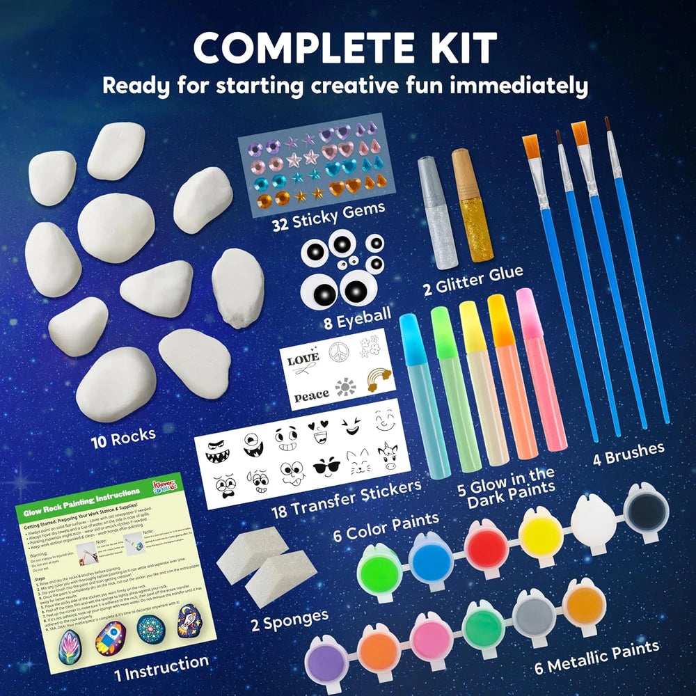 Glow in the Dark Rock Painting Kit